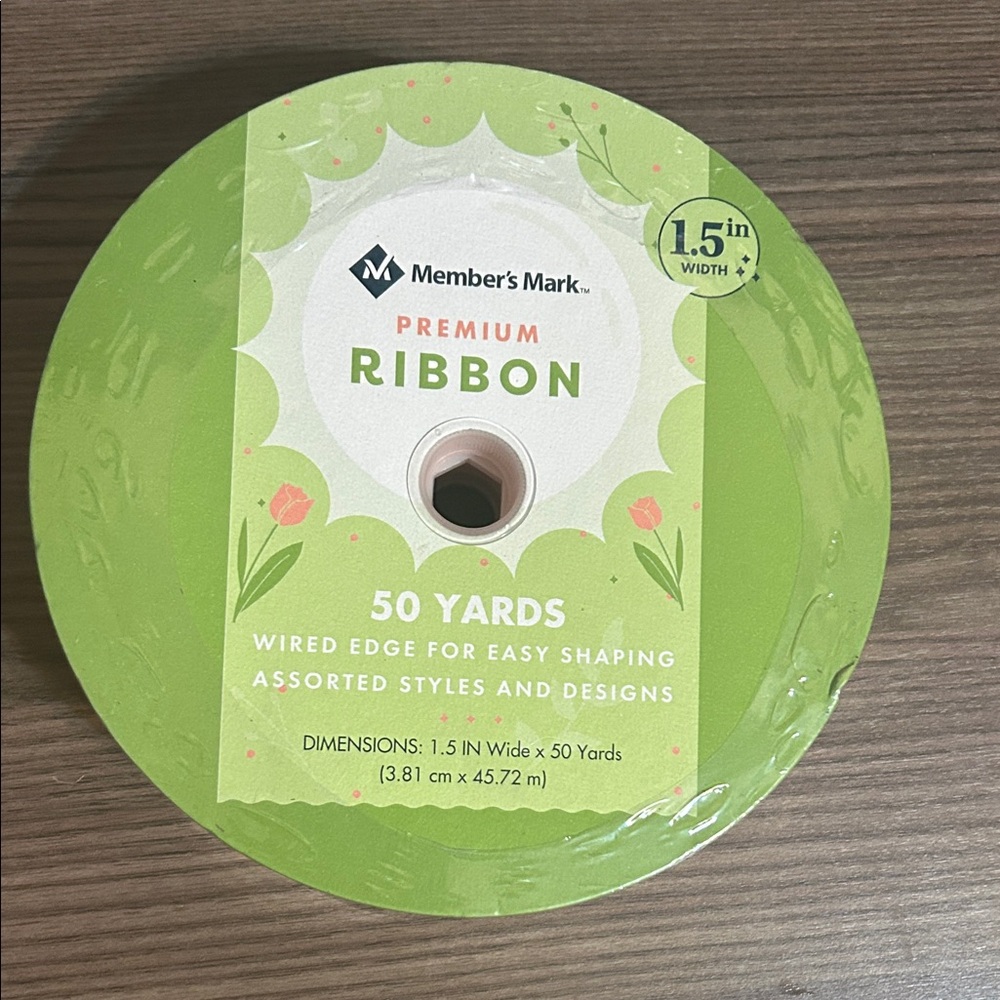 Member's Mark Green Premium Ribbon - 50 Yards